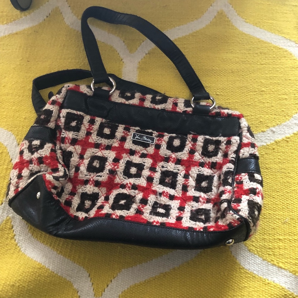 Vera Bradley red and brown patchwork purse
